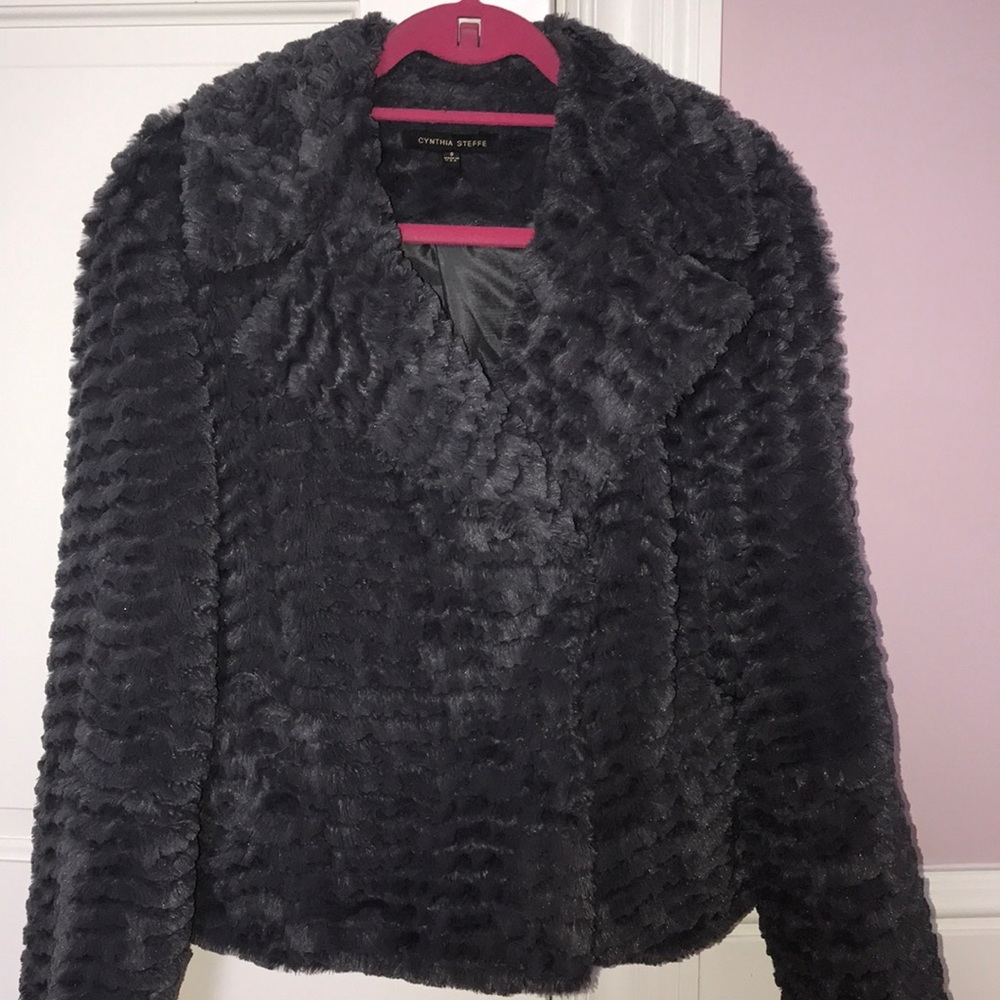 Cynthia Steffe; foe fur jacket